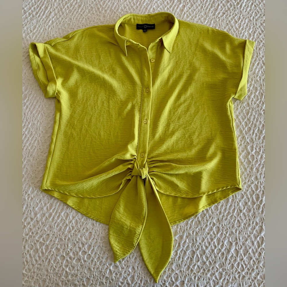 Fred David Yellow Button-Up Shirt